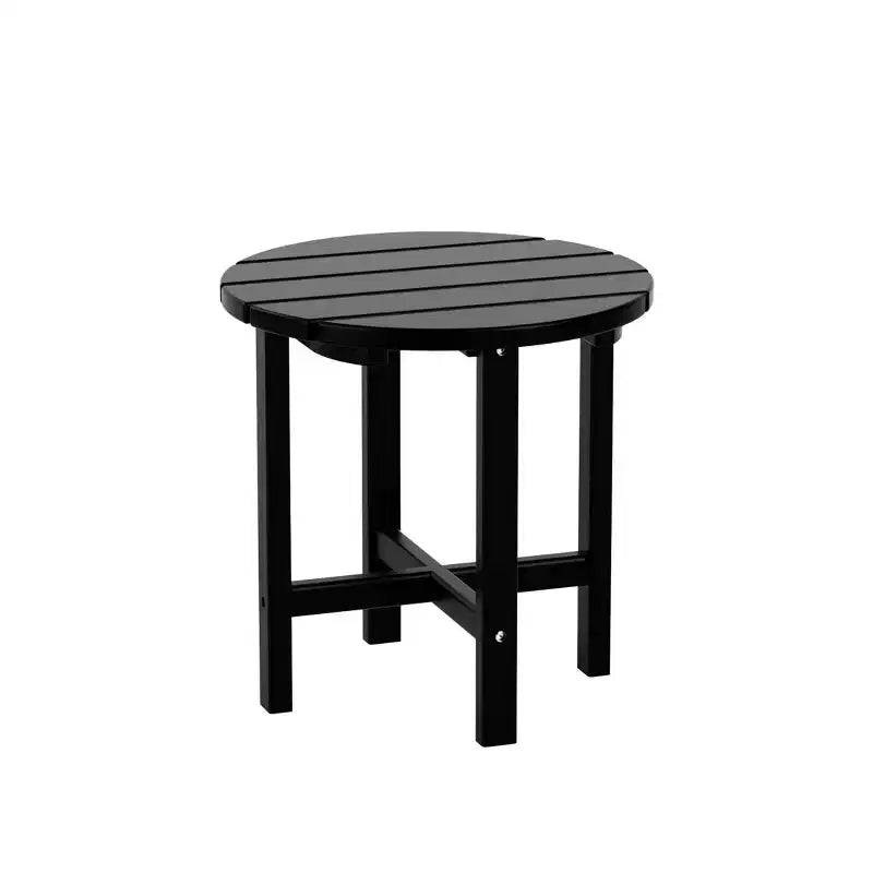 WestinTrends Dylan HDPE Outdoor Patio Adirondack Chairs with Ottomans and Side Table (5-Piece Conversation Set)