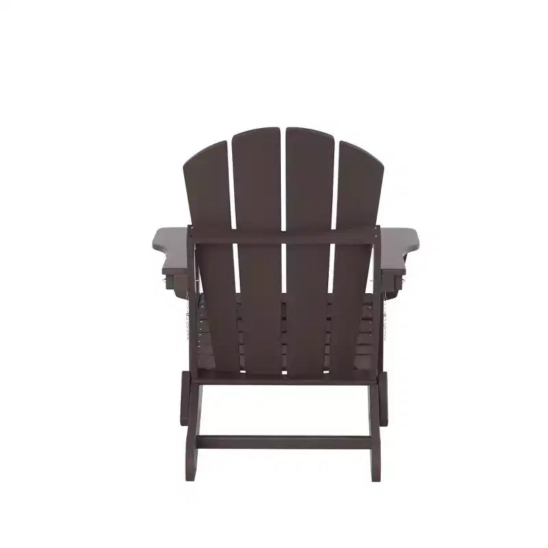 WestinTrends Malibu HDPE Outdoor Patio Folding Poly Adirondack Chairs with Ottomans (4-Piece Conversation Set)