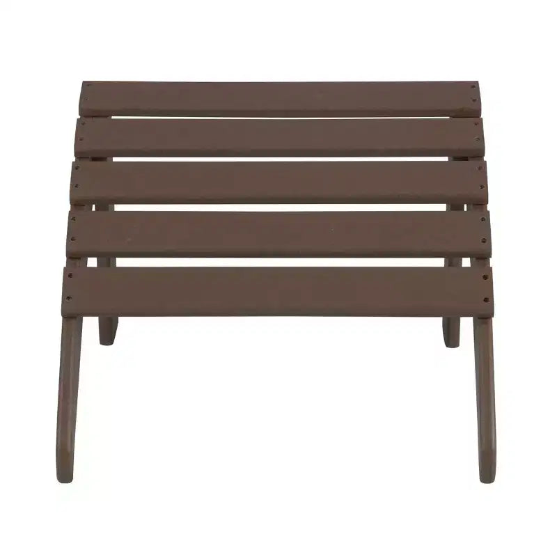 WestinTrends Malibu HDPE Outdoor Patio Folding Poly Adirondack Chairs with Ottomans (4-Piece Conversation Set)