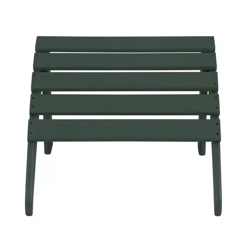 WestinTrends Malibu HDPE Outdoor Patio Folding Poly Adirondack Chairs with Ottomans (4-Piece Conversation Set)