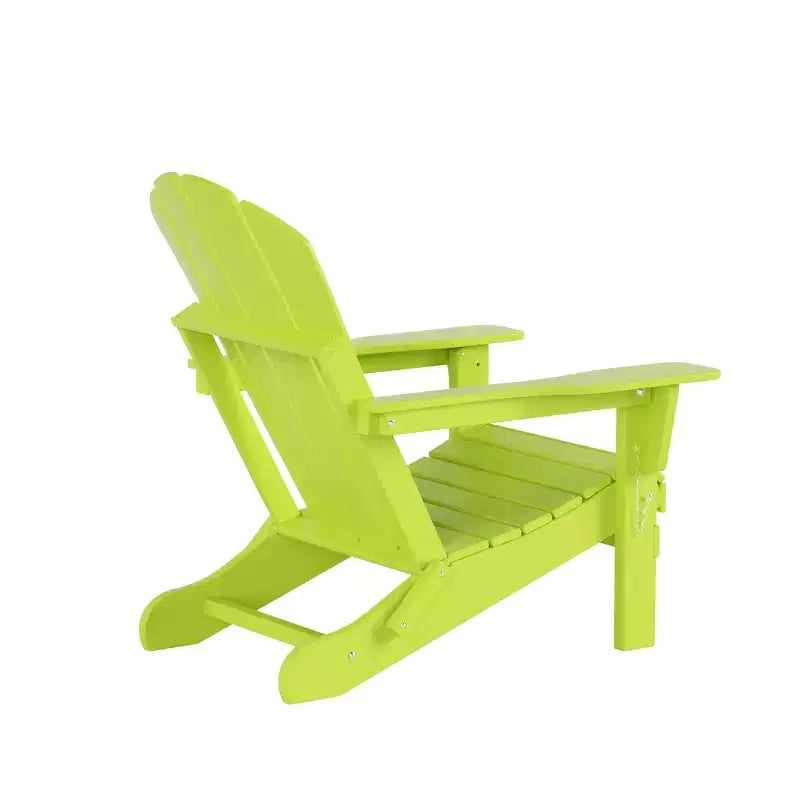 WestinTrends Malibu HDPE Outdoor Patio Folding Poly Adirondack Chairs with Ottomans (4-Piece Conversation Set)