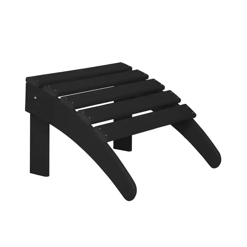 WestinTrends Malibu HDPE Outdoor Patio Folding Poly Adirondack Chairs with Ottomans (4-Piece Conversation Set)