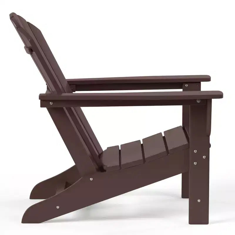 WestinTrends Dylan HDPE Outdoor Patio Adirondack Chairs with Ottomans (4-Piece Conversation Set)