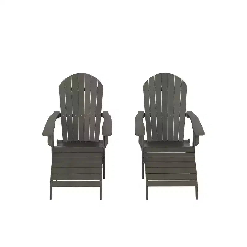 Chaises Adirondack pliantes d'extérieur WestinTrends Tuscany HIPS avec ottomans (ensemble de conversation de 4 pièces)
