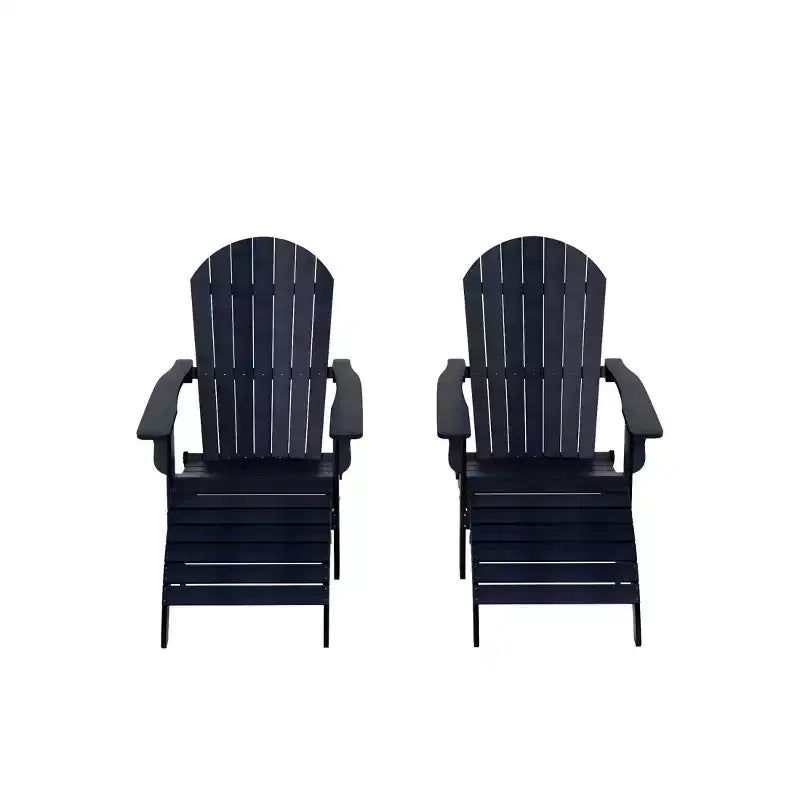 Chaises Adirondack pliantes d'extérieur WestinTrends Tuscany HIPS avec ottomans (ensemble de conversation de 4 pièces)