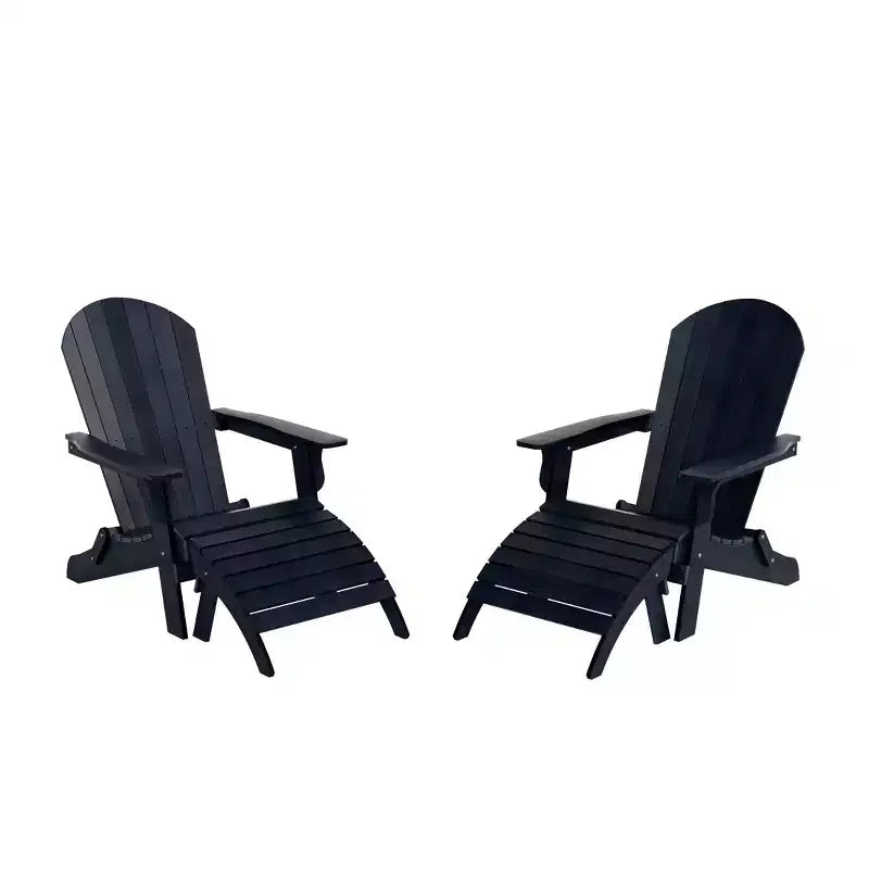 Chaises Adirondack pliantes d'extérieur WestinTrends Tuscany HIPS avec ottomans (ensemble de conversation de 4 pièces)