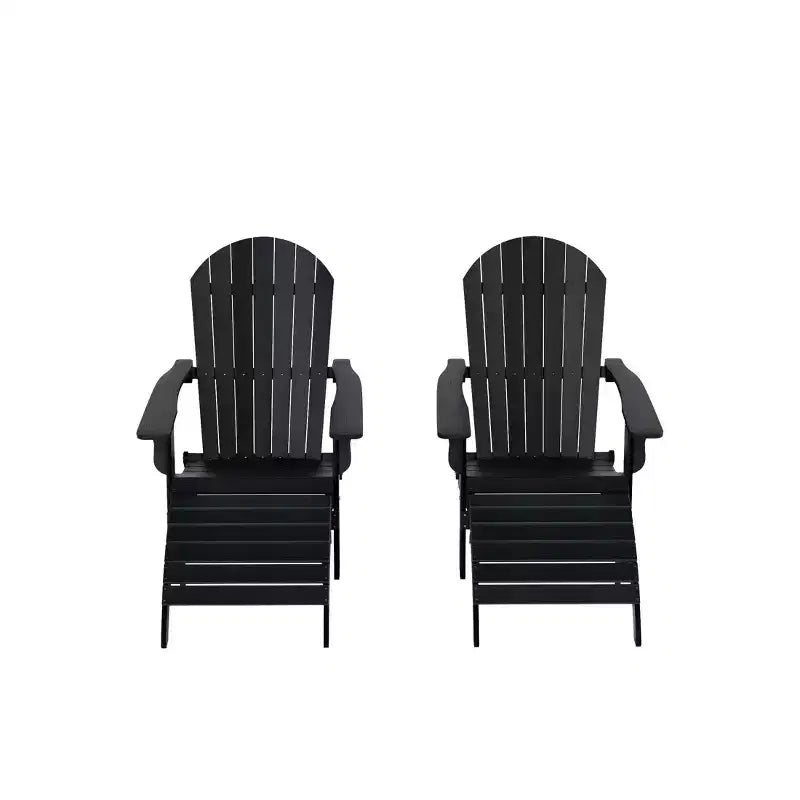 Chaises Adirondack pliantes d'extérieur WestinTrends Tuscany HIPS avec ottomans (ensemble de conversation de 4 pièces)