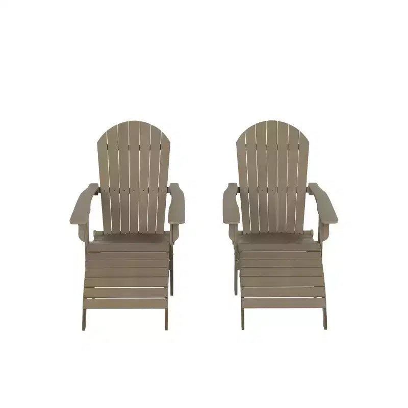 Chaises Adirondack pliantes d'extérieur WestinTrends Tuscany HIPS avec ottomans (ensemble de conversation de 4 pièces)