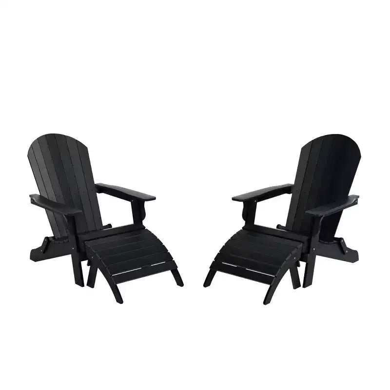 Chaises Adirondack pliantes d'extérieur WestinTrends Tuscany HIPS avec ottomans (ensemble de conversation de 4 pièces)