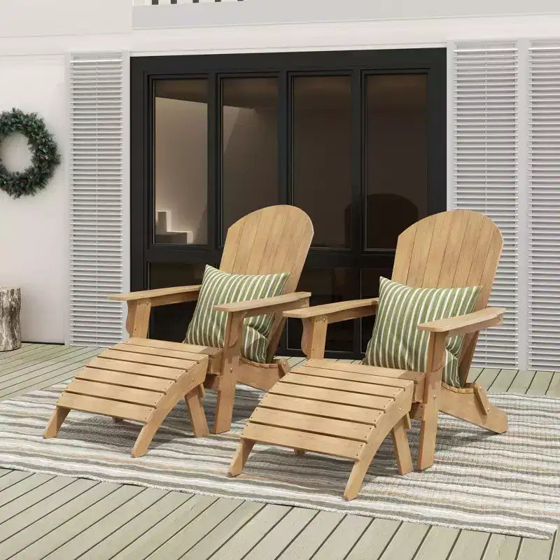 Chaises Adirondack pliantes d'extérieur WestinTrends Tuscany HIPS avec ottomans (ensemble de conversation de 4 pièces)