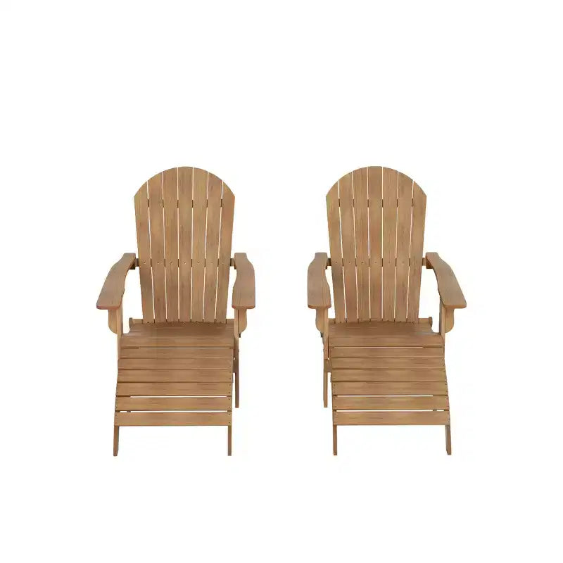 Chaises Adirondack pliantes d'extérieur WestinTrends Tuscany HIPS avec ottomans (ensemble de conversation de 4 pièces)