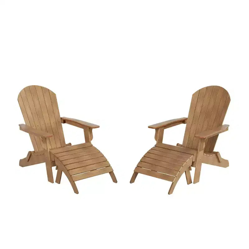 Chaises Adirondack pliantes d'extérieur WestinTrends Tuscany HIPS avec ottomans (ensemble de conversation de 4 pièces)