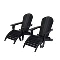 Chaises Adirondack pliantes d'extérieur WestinTrends Tuscany HIPS avec ottomans (ensemble de conversation de 4 pièces)