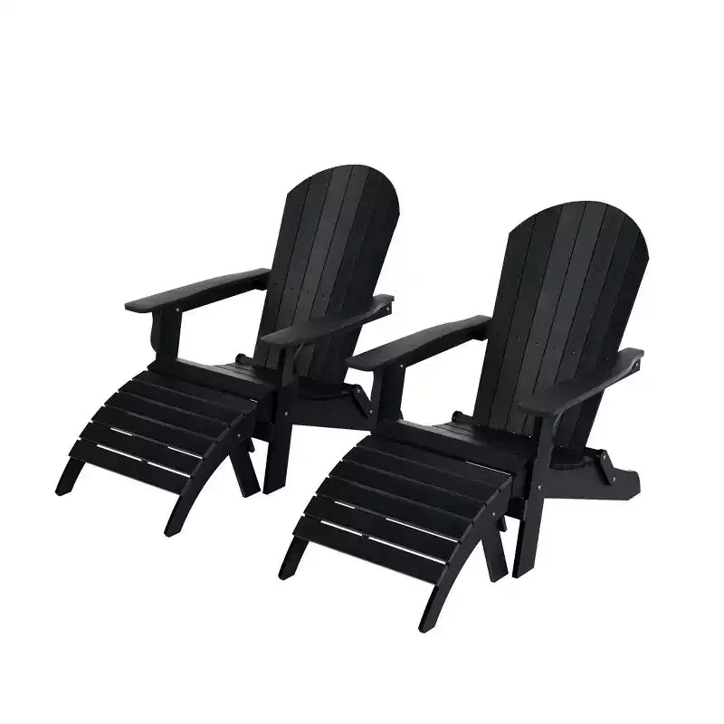 Chaises Adirondack pliantes d'extérieur WestinTrends Tuscany HIPS avec ottomans (ensemble de conversation de 4 pièces)