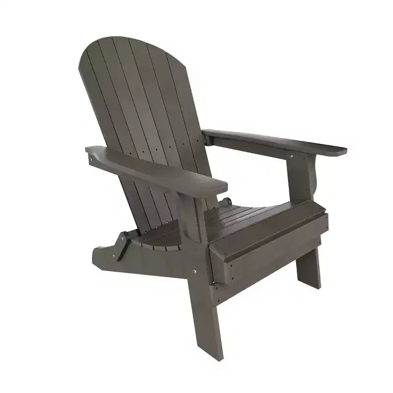 WestinTrends Tuscany HIPS Outdoor Patio Folding Adirondack Chairs with Ottomans and Side Table (5-Piece Conversation Set)