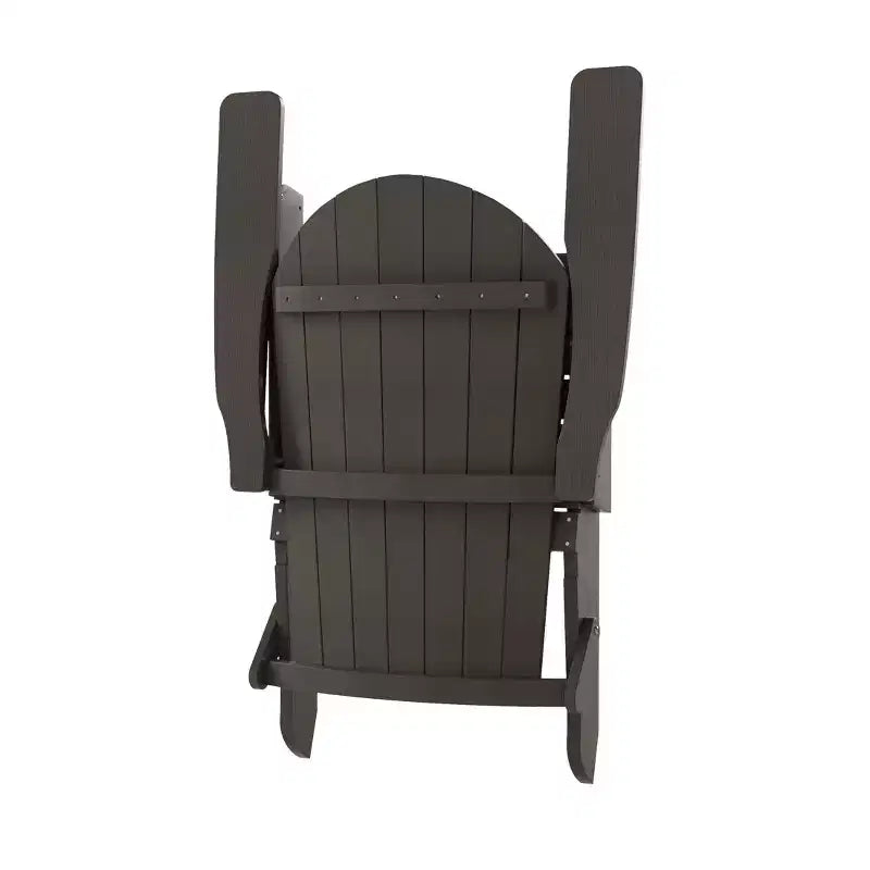 WestinTrends Tuscany HIPS Outdoor Patio Folding Adirondack Chairs with Ottomans and Side Table (5-Piece Conversation Set)