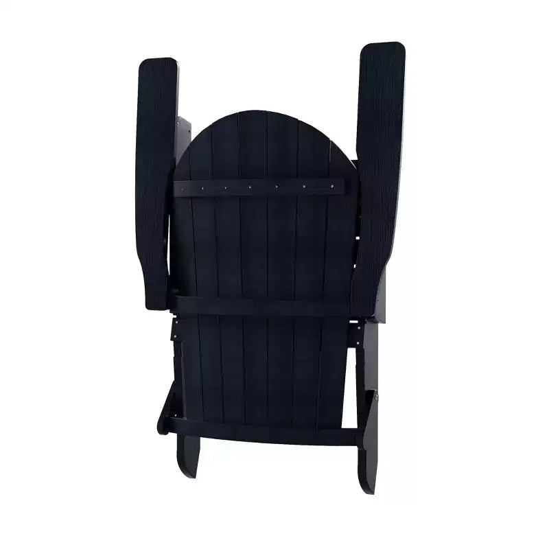 WestinTrends Tuscany HIPS Outdoor Patio Folding Adirondack Chairs with Ottomans and Side Table (5-Piece Conversation Set)