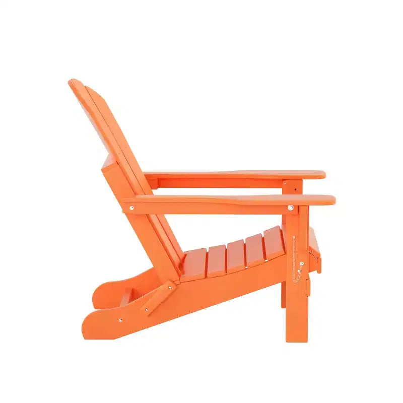 WestinTrends Malibu HDPE Outdoor Patio Folding Poly Adirondack Chair with Ottoman and Side Table (3-Piece)