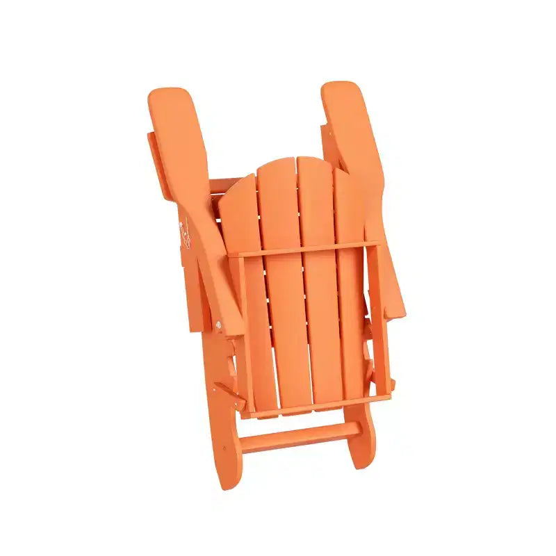 WestinTrends Malibu HDPE Outdoor Patio Folding Poly Adirondack Chair with Ottoman and Side Table (3-Piece)
