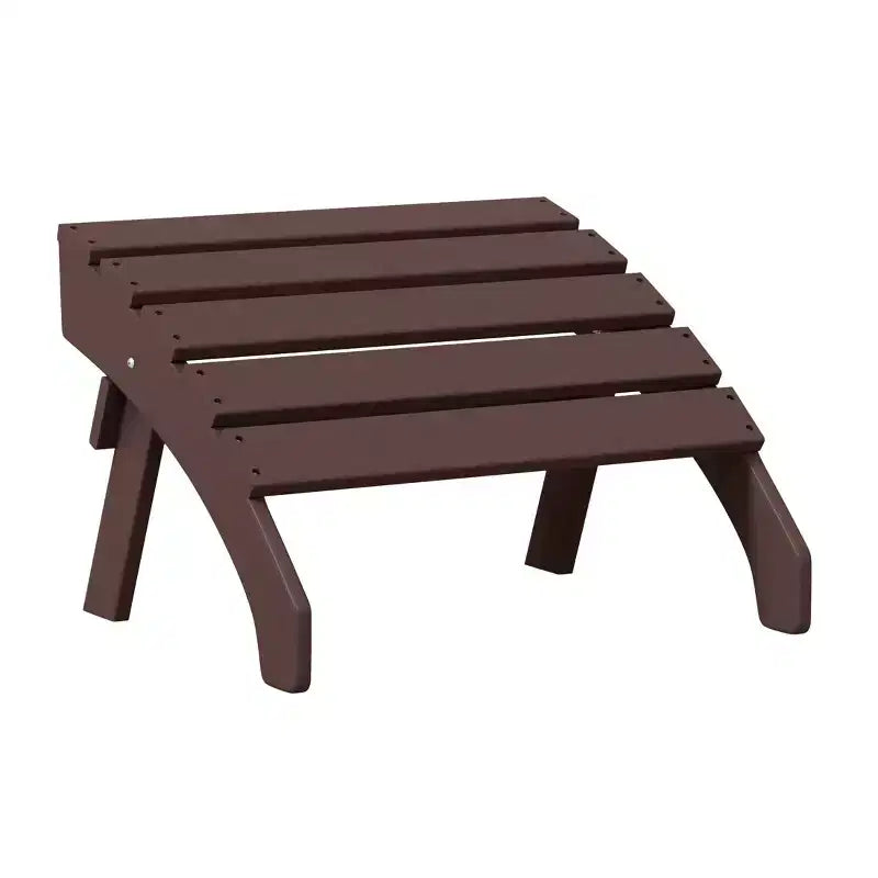 WestinTrends Dylan HDPE Outdoor Patio Adirondack Chair with Ottoman (2-Piece Set)