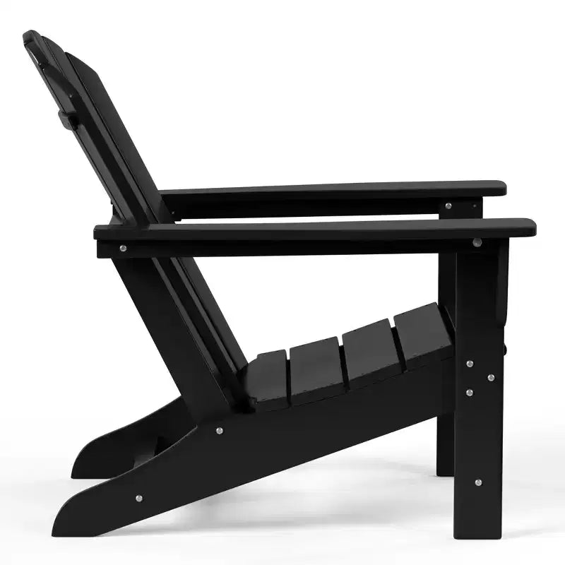 WestinTrends Dylan HDPE Outdoor Patio Adirondack Chair with Ottoman (2-Piece Set)