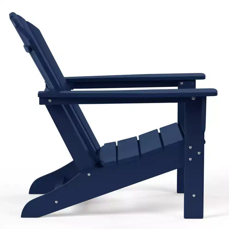 WestinTrends Dylan HDPE Outdoor Patio Adirondack Chair with Ottoman (2-Piece Set)