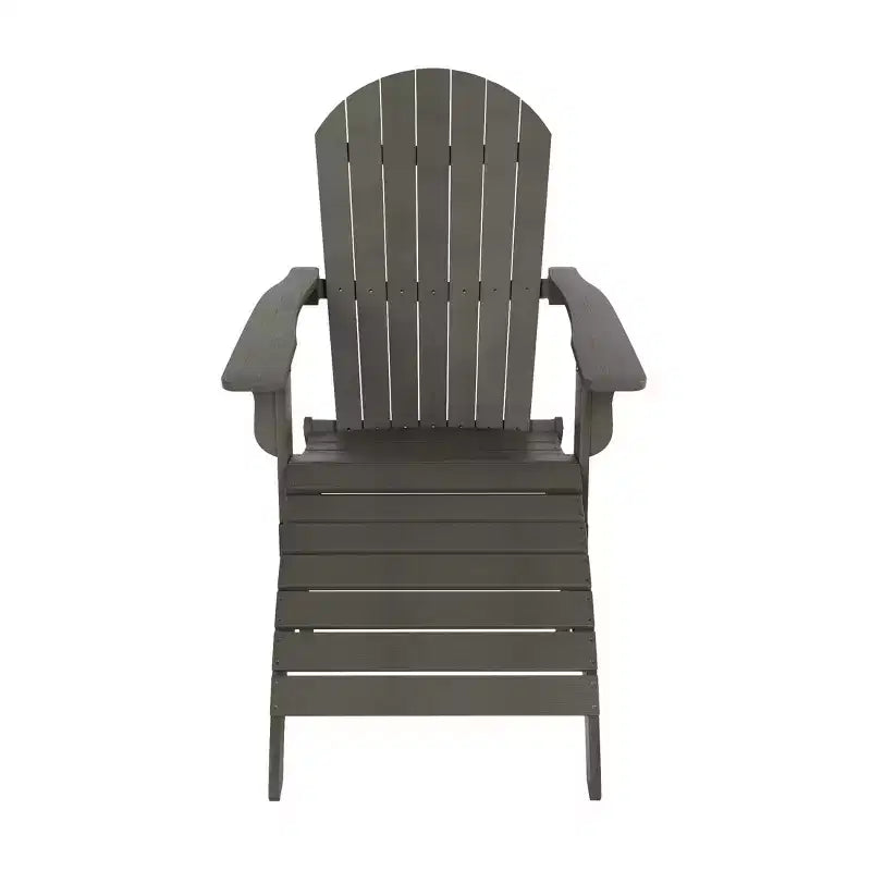 WestinTrends Tuscany HIPS Outdoor Patio Folding Adirondack Chair with Ottoman (2-Piece Set)