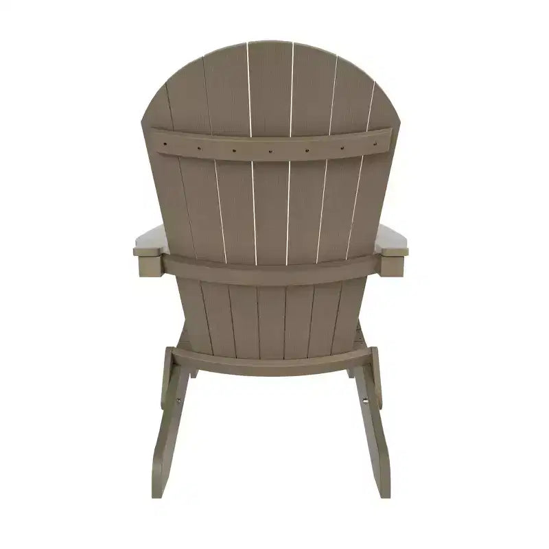 WestinTrends Tuscany HIPS Outdoor Patio Folding Adirondack Chair with Ottoman (2-Piece Set)