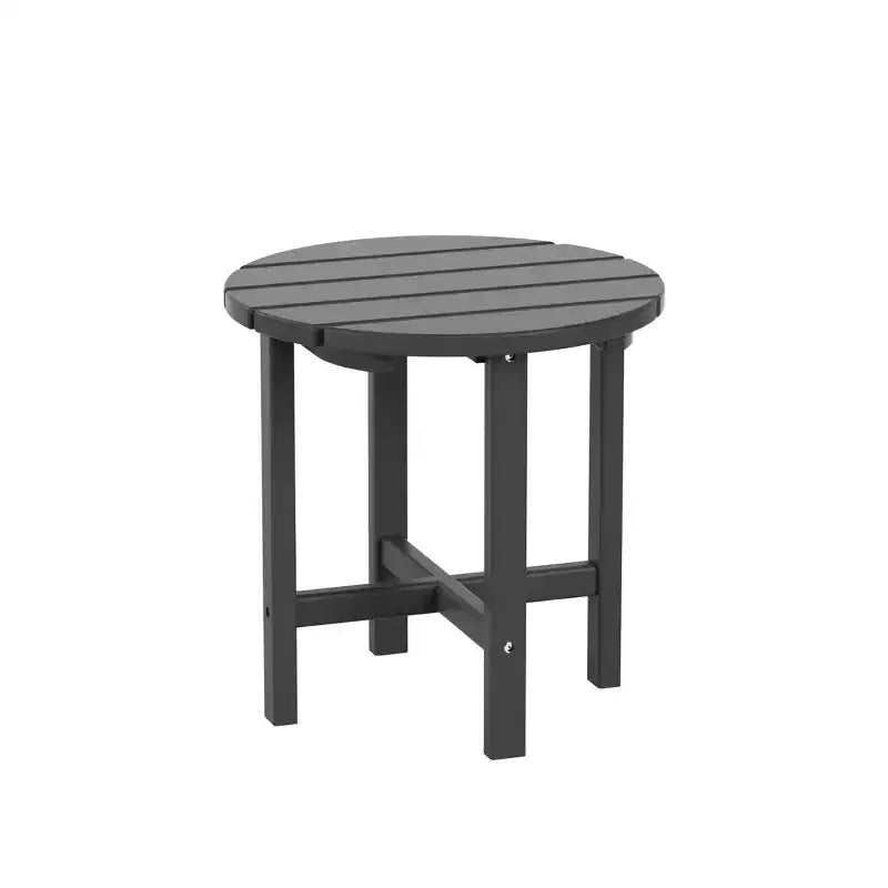WestinTrends Dylan HDPE Outdoor Patio Adirondack Chair with Side Table (2-Piece Set)