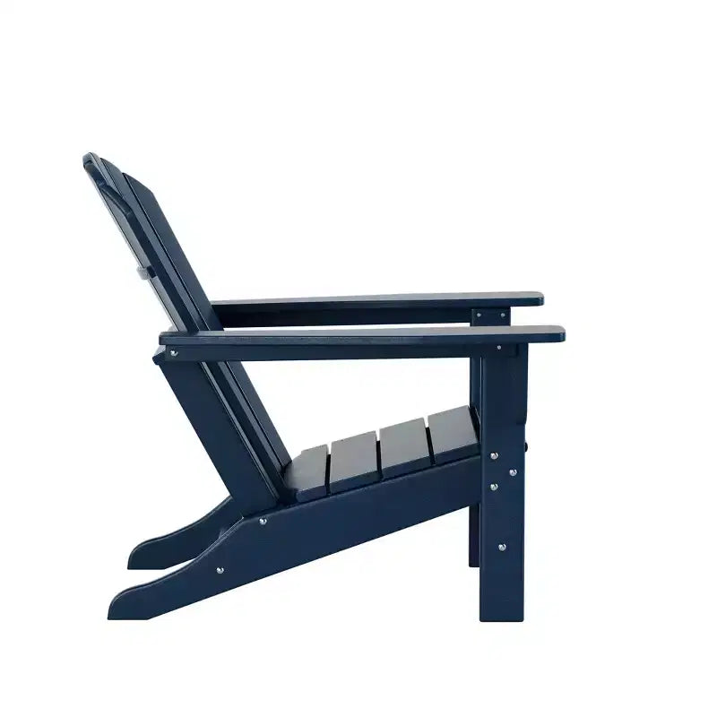 WestinTrends Dylan HDPE Outdoor Patio Adirondack Chair with Side Table (2-Piece Set)