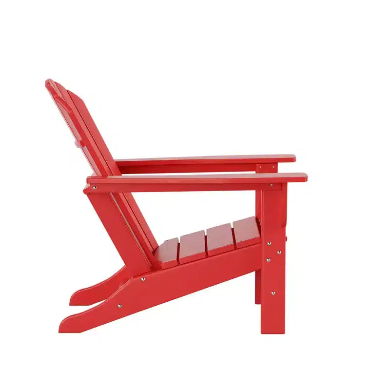 WestinTrends Dylan HDPE Outdoor Patio Adirondack Chair with Side Table (2-Piece Set)