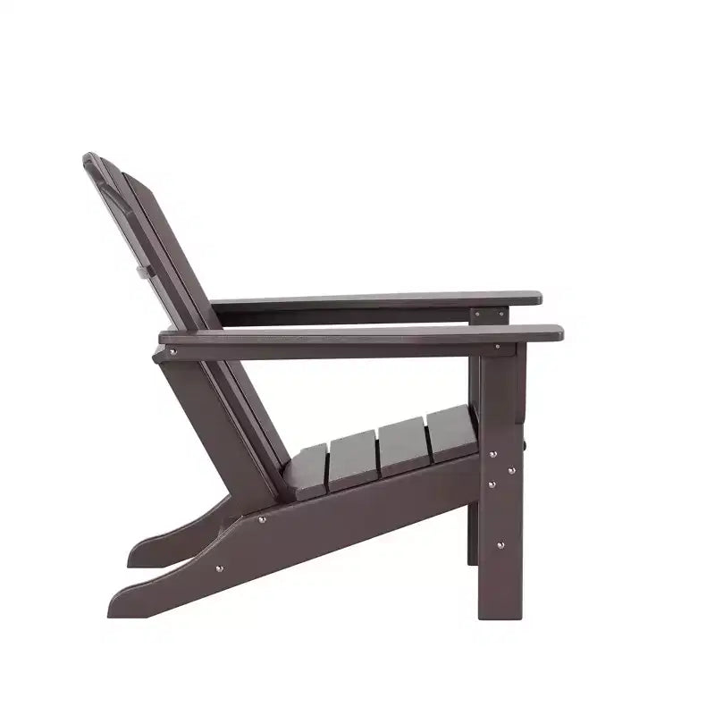 WestinTrends Dylan HDPE Outdoor Patio Adirondack Chair with Side Table (2-Piece Set)