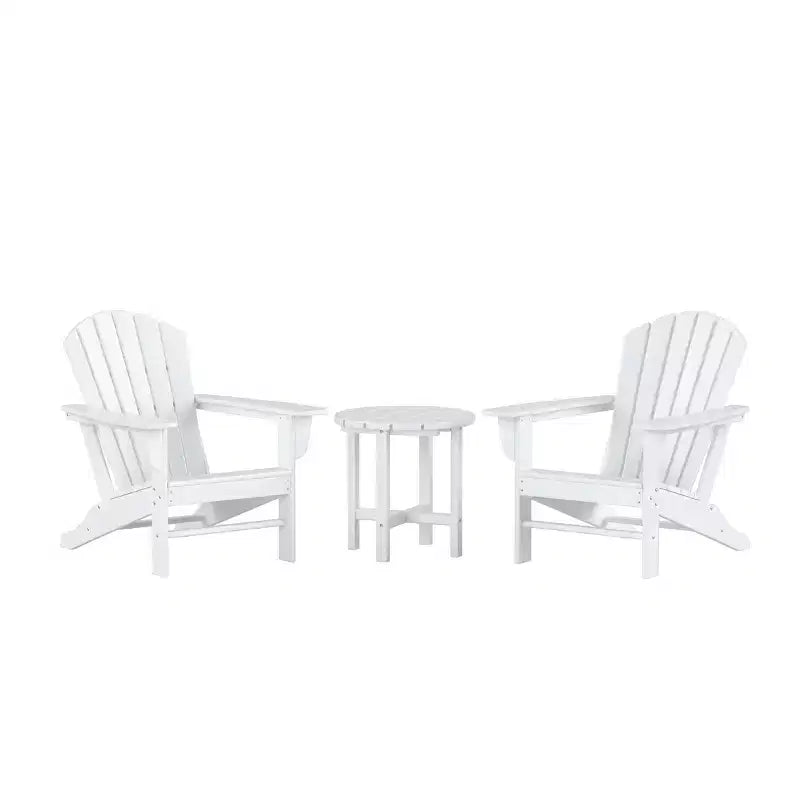 WestinTrends Dylan HDPE Outdoor Patio Adirondack Conversation Set (3-Piece)