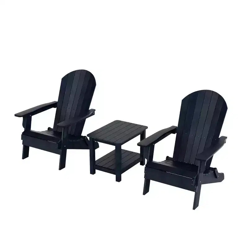 WestinTrends Tuscany HIPS -Outdoor Patio Folding Adirondack Conversation Set (3-Piece)