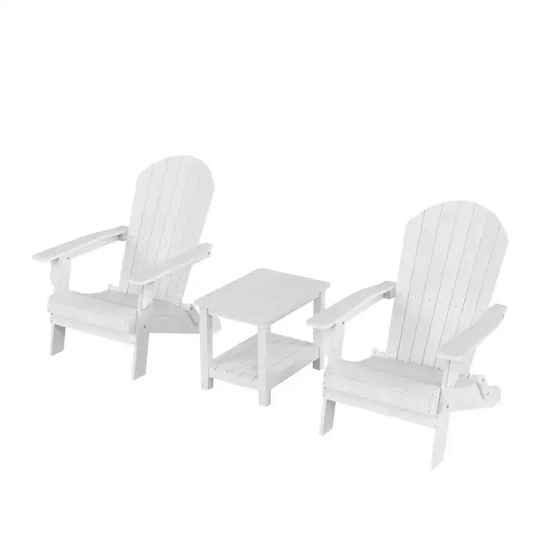 WestinTrends Tuscany HIPS -Outdoor Patio Folding Adirondack Conversation Set (3-Piece)