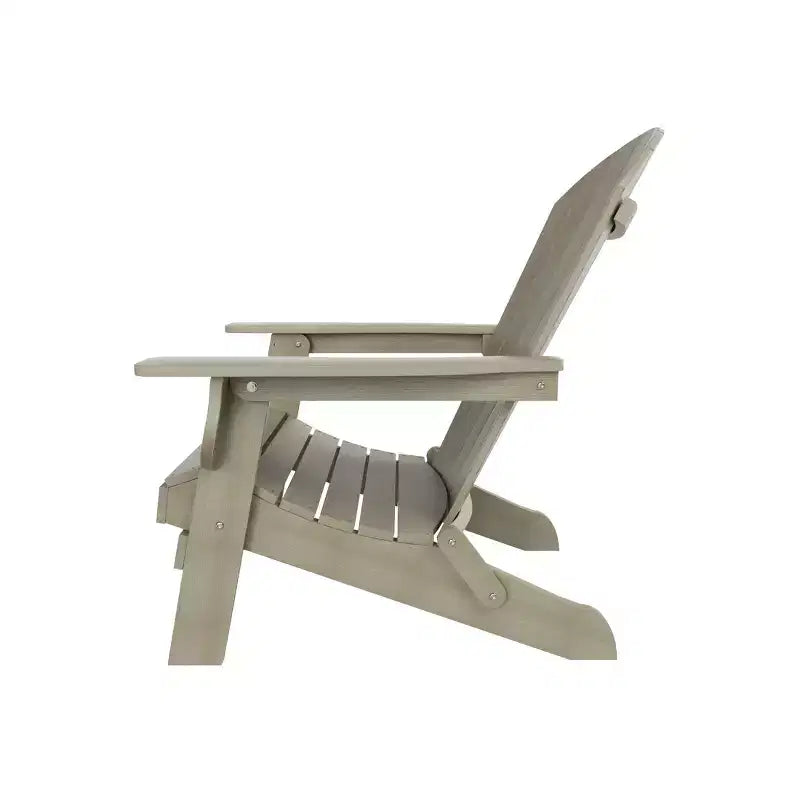WestinTrends Tuscany HIPSOutdoorPatioFoldingAdirondackChair with Ottoman and Side Table (3-Piece)