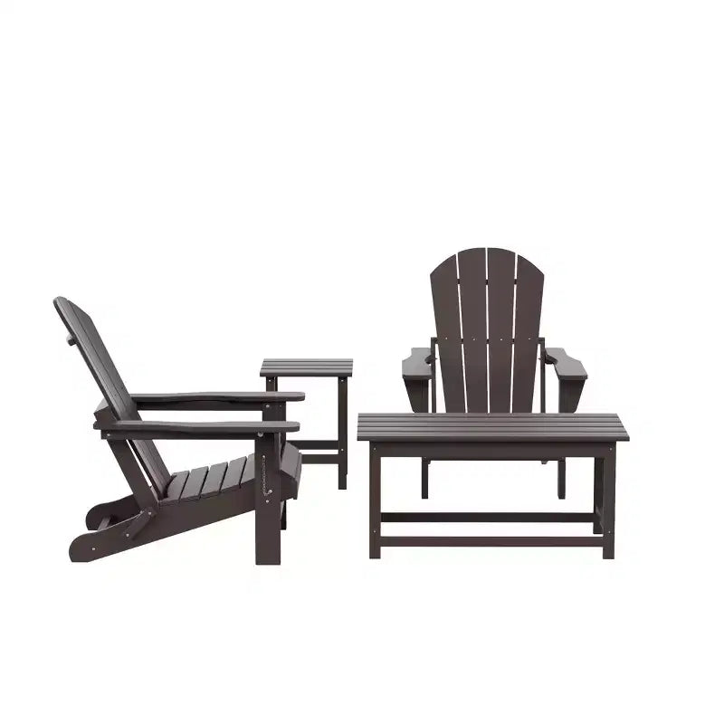 WestinTrends 4-Piece Outdoor Paio Adirondack Conversation Set