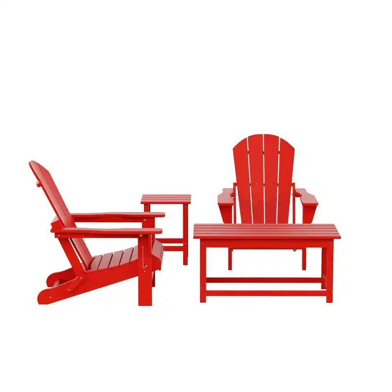 WestinTrends 4-Piece Outdoor Paio Adirondack Conversation Set