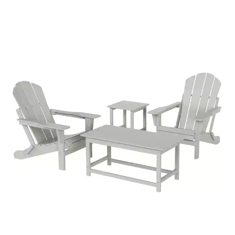 WestinTrends 4-Piece Outdoor Paio Adirondack Conversation Set