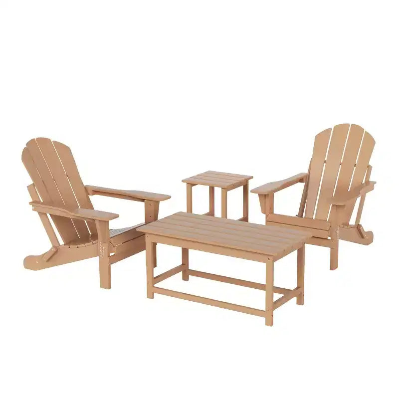WestinTrends 4-Piece Outdoor Paio Adirondack Conversation Set