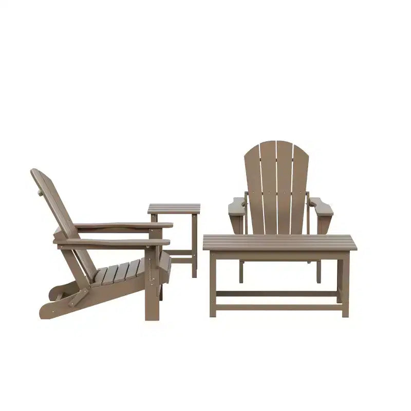 WestinTrends 4-Piece Outdoor Paio Adirondack Conversation Set
