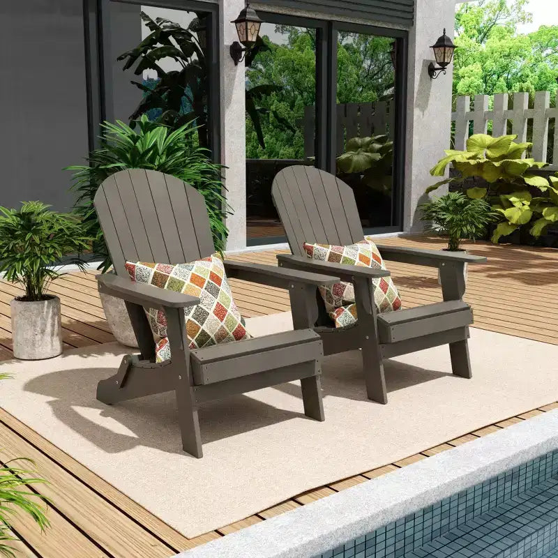 WestinTrends Tuscany HIPSOutdoorPatioFoldingAdirondackChair (Set of 2)