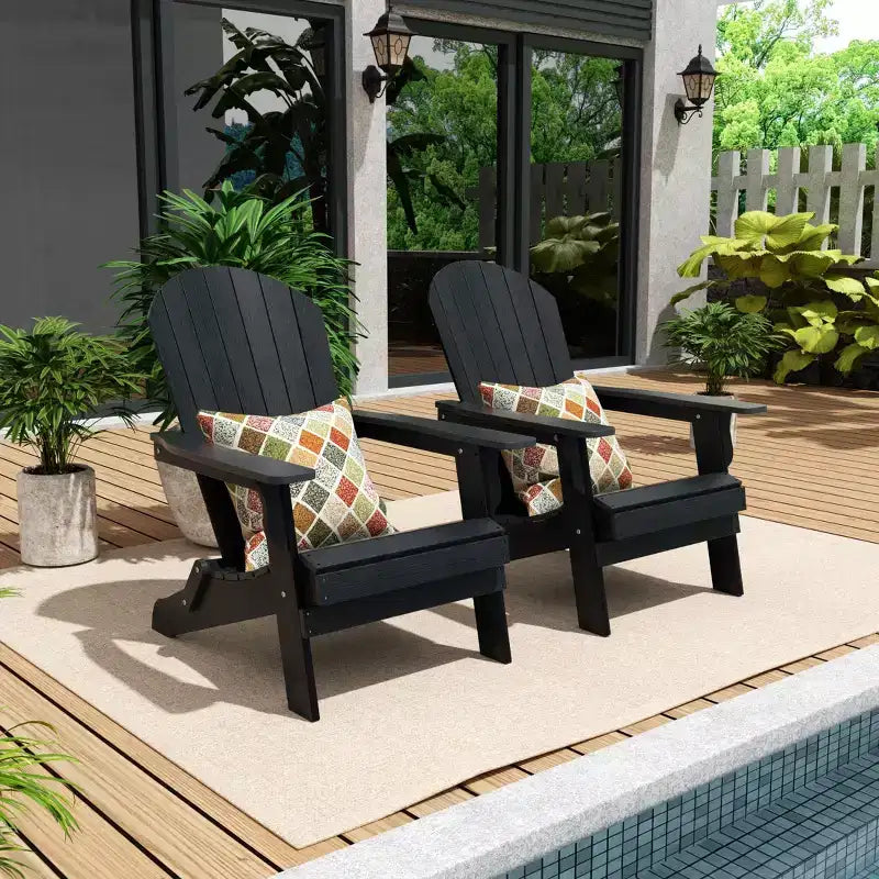 WestinTrends Tuscany HIPSOutdoorPatioFoldingAdirondackChair (Set of 2)