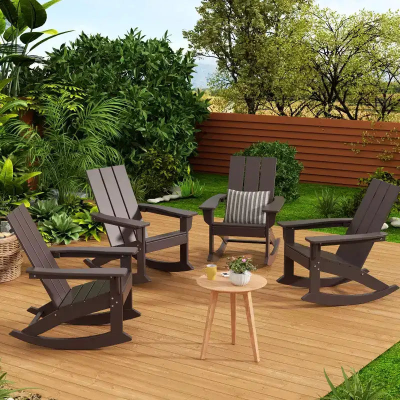 Chaise berçante d'extérieur moderne WestinTrends Adirondack (lot de 4)