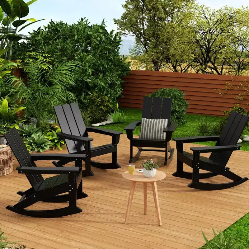 Chaise berçante d'extérieur moderne WestinTrends Adirondack (lot de 4)