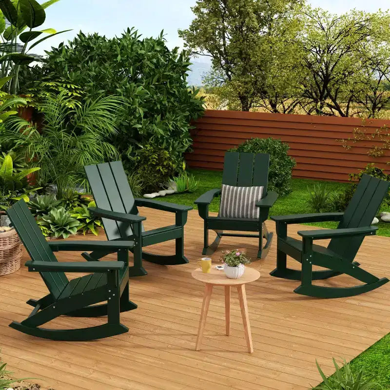 Chaise berçante d'extérieur moderne WestinTrends Adirondack (lot de 4)