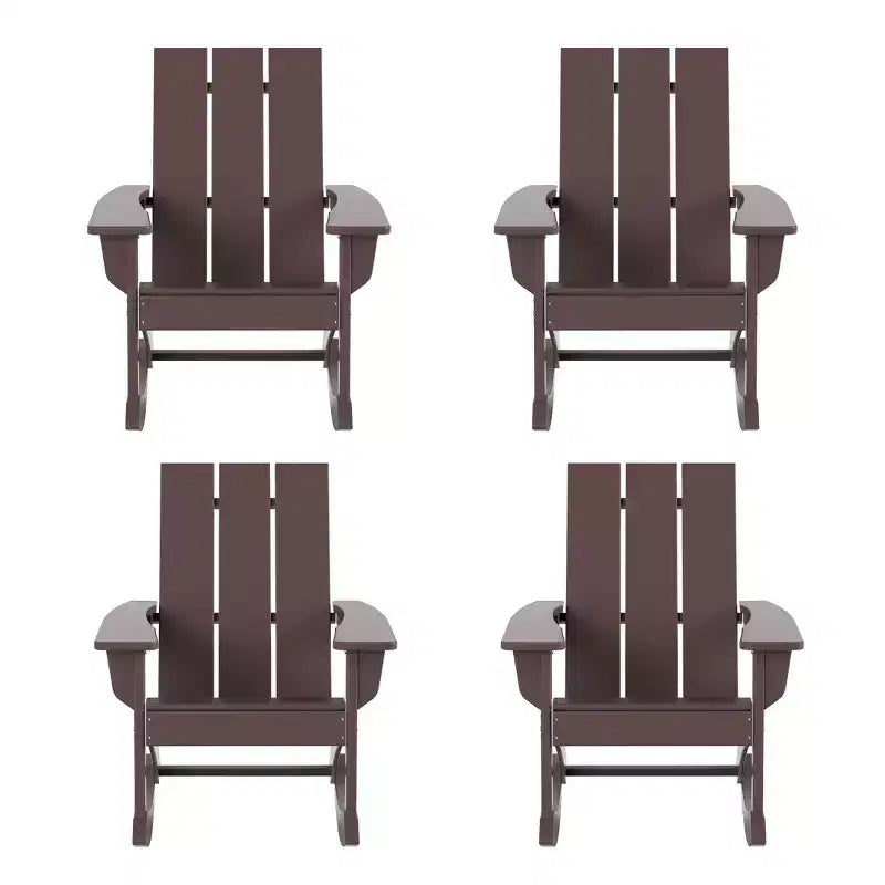WestinTrends Modern Adirondack Outdoor Rocking Chair (Set of 4)