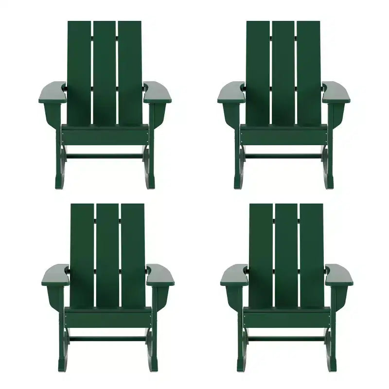 WestinTrends Modern Adirondack Outdoor Rocking Chair (Set of 4)