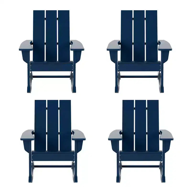 WestinTrends Modern Adirondack Outdoor Rocking Chair (Set of 4)