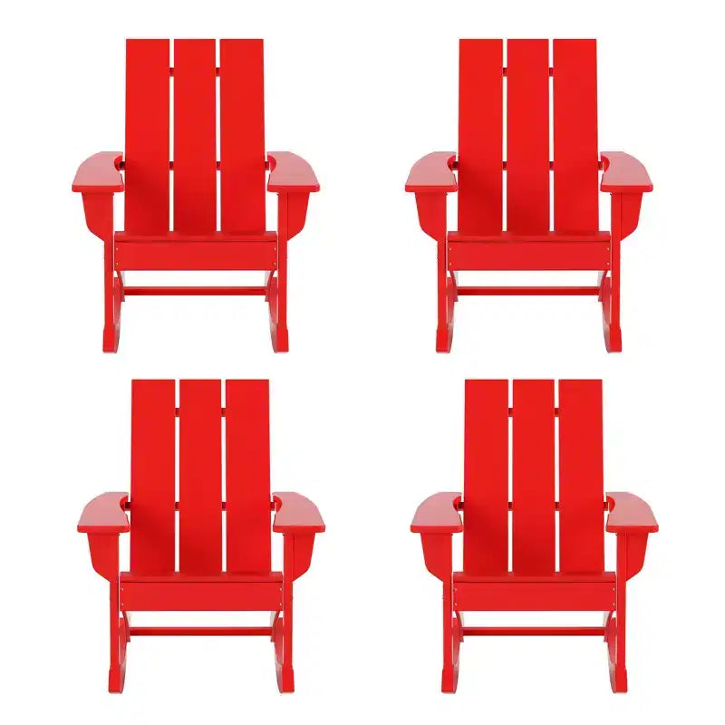 WestinTrends Modern Adirondack Outdoor Rocking Chair (Set of 4)